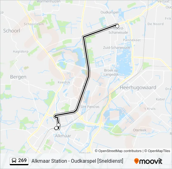 Buslinie 269 Karte