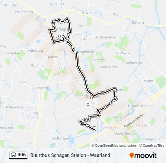 406 Bus Line Map
