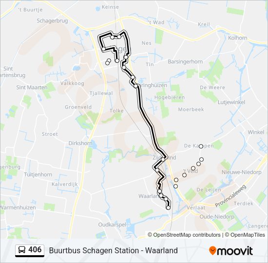 406 Bus Line Map
