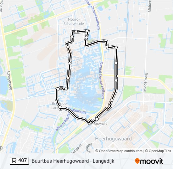 407 Bus Line Map