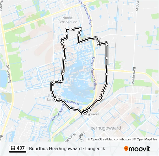 407 Bus Line Map