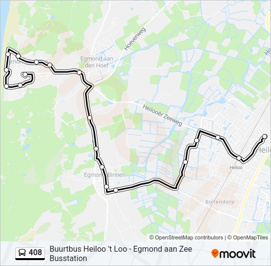 408 Bus Line Map