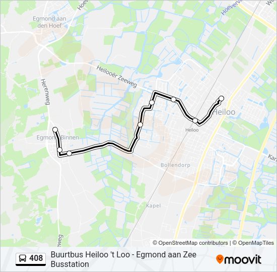408 Bus Line Map