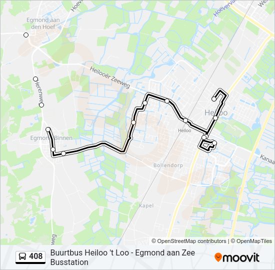 408 Bus Line Map