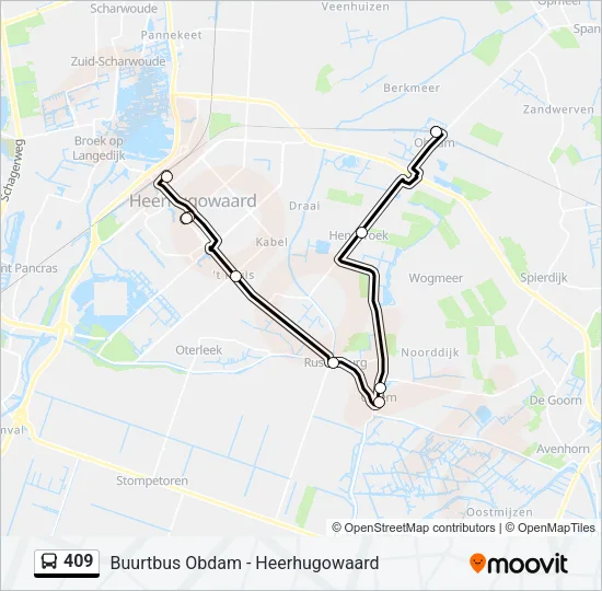 409 Bus Line Map
