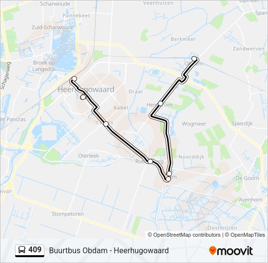 409 Bus Line Map