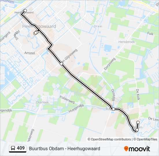 409 Bus Line Map
