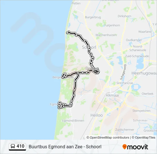 410 Bus Line Map