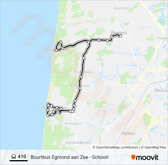 410 Bus Line Map
