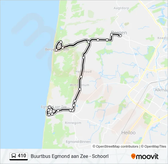 410 Bus Line Map