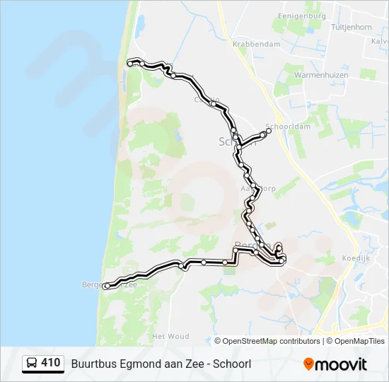 410 Bus Line Map