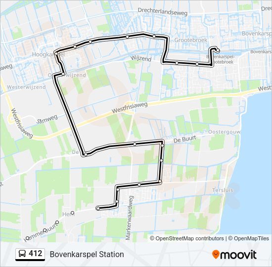 412 Bus Line Map