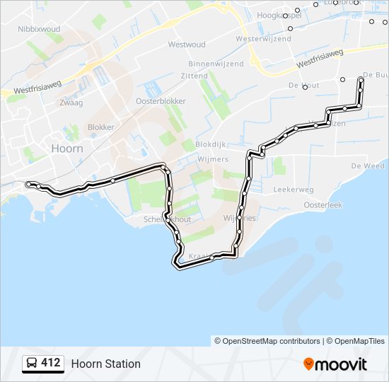 412 Bus Line Map