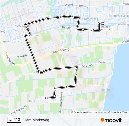 412 Bus Line Map