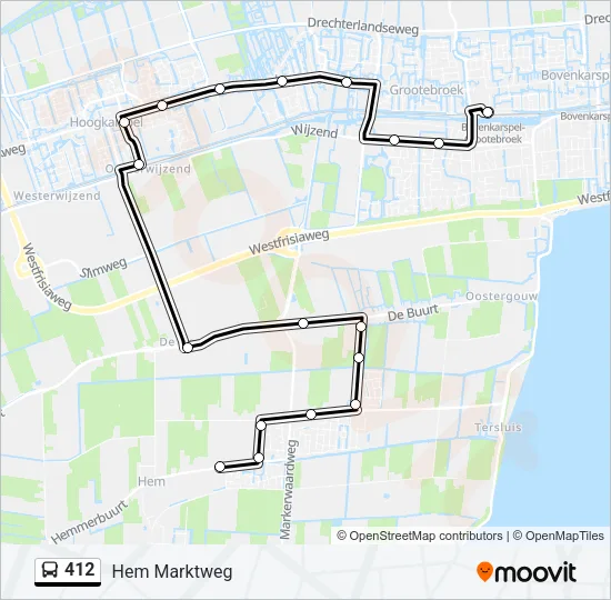 412 Bus Line Map