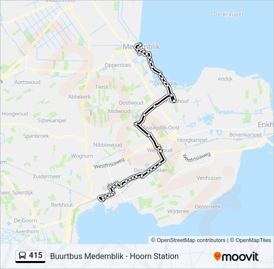 415 Bus Line Map