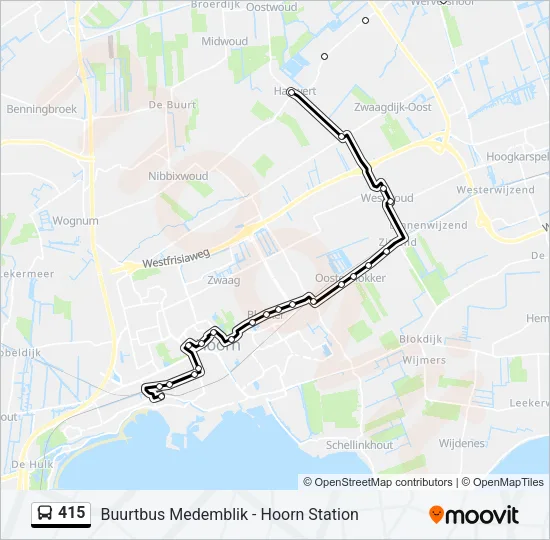 415 Bus Line Map