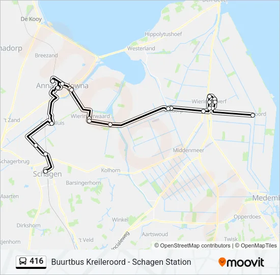 Buslinie 416 Karte