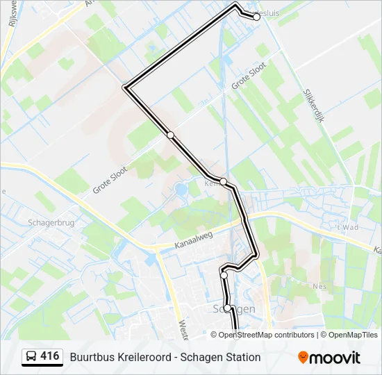 Buslinie 416 Karte