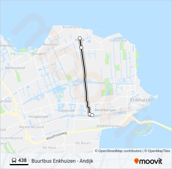 438 Bus Line Map