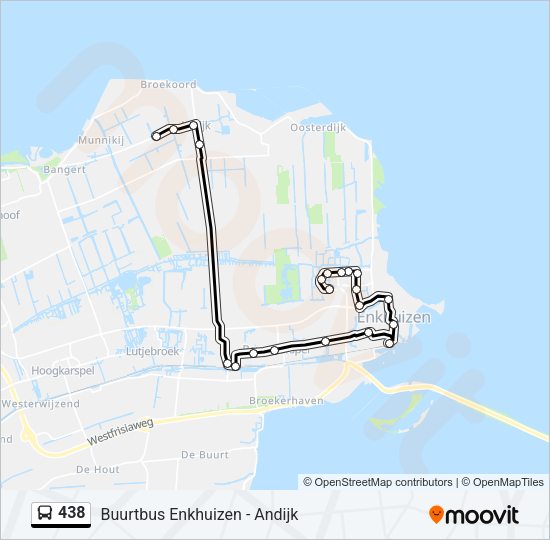 438 Bus Line Map