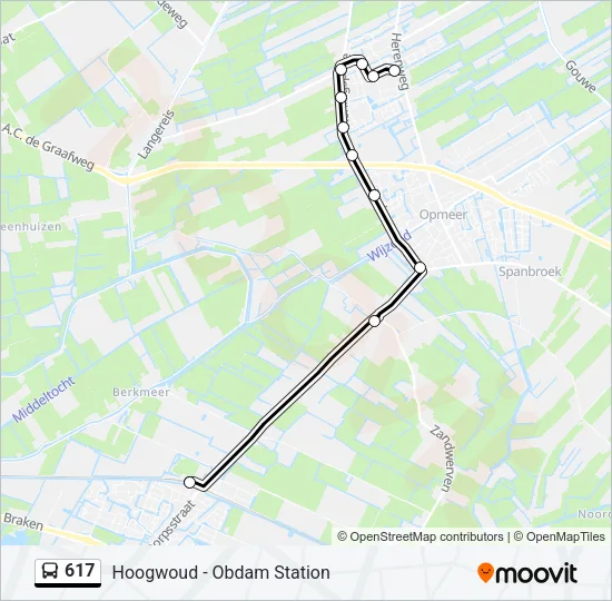 617 Bus Line Map