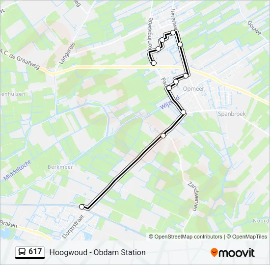 617 Bus Line Map