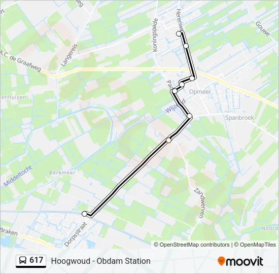 617 Bus Line Map