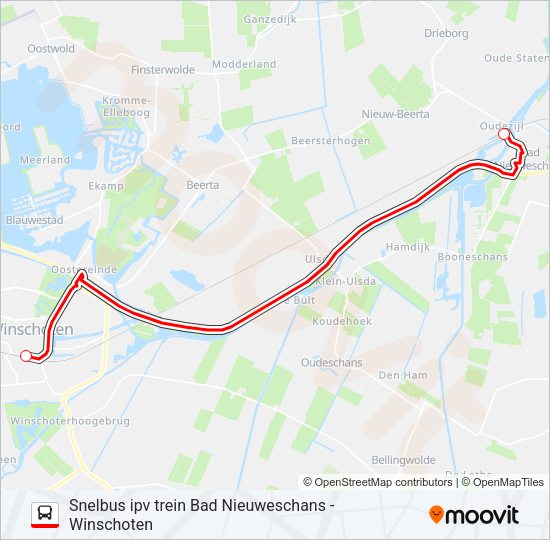 SNELBUS IPV TREIN Bus Line Map