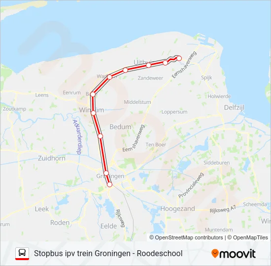 STOPBUS IPV TREIN  Line Map