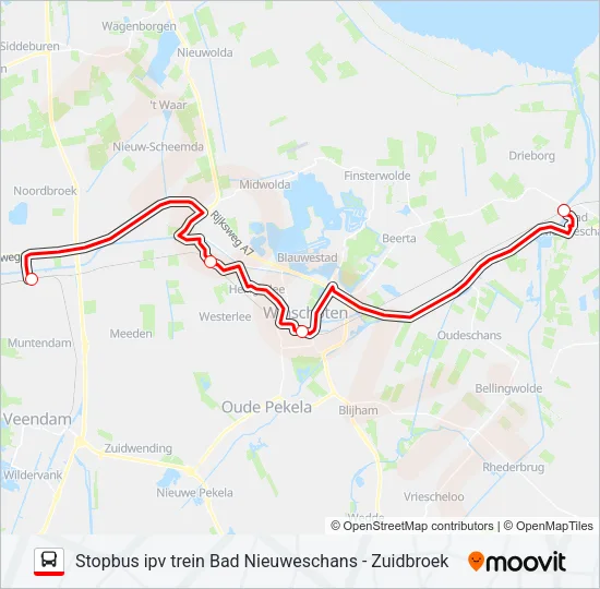 STOPBUS IPV TREIN  Line Map