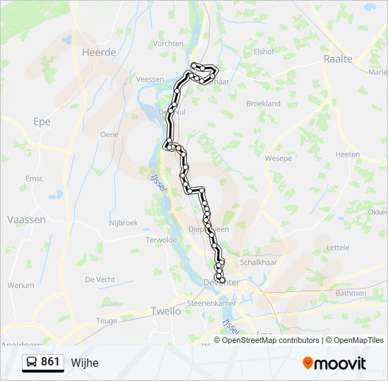 861 Bus Line Map