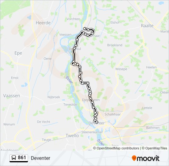 861 Bus Line Map