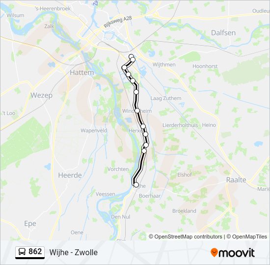 862 Bus Line Map