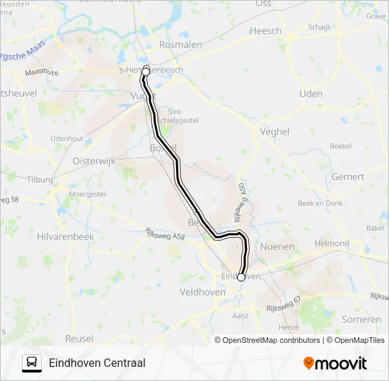 SNELBUS IPV TREIN Bus Line Map