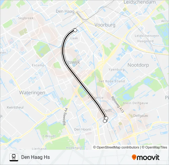 SNELBUS IPV TREIN Train Line Map