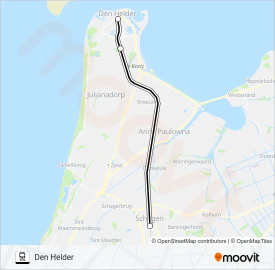 SNELBUS IPV TREIN Train Line Map
