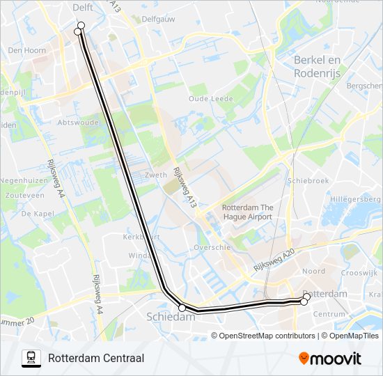 SNELBUS IPV TREIN Train Line Map