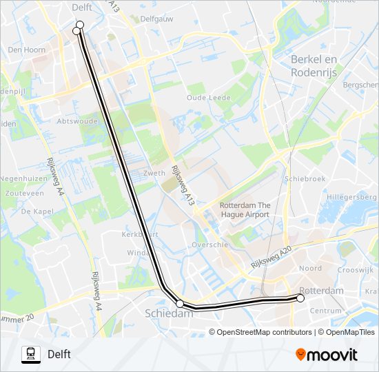 SNELBUS IPV TREIN Train Line Map