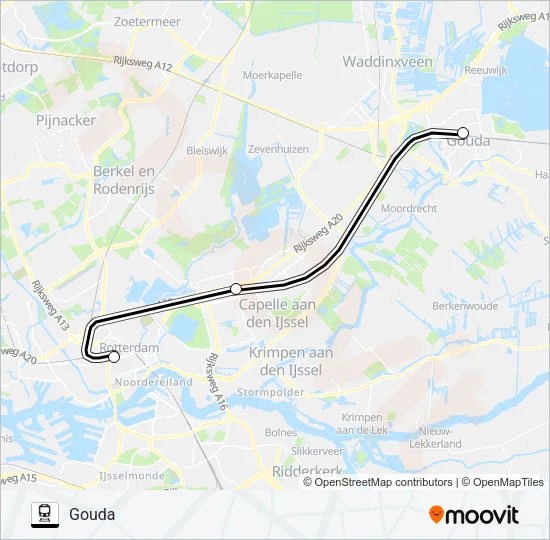 SNELBUS IPV TREIN Train Line Map
