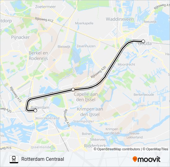 SNELBUS IPV TREIN Train Line Map