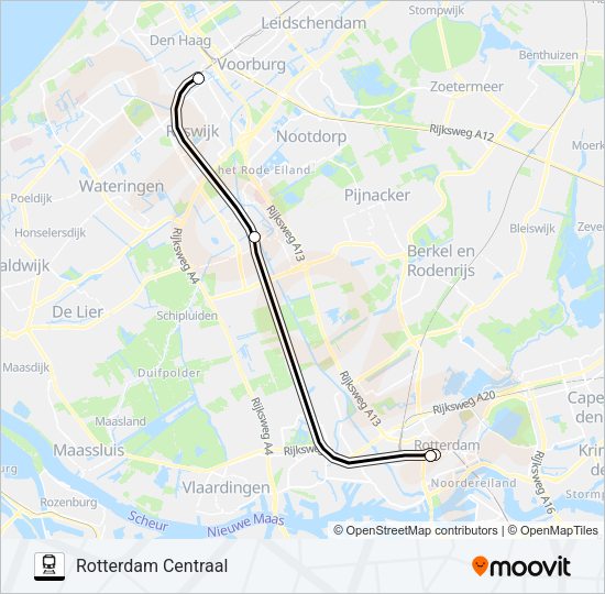 SNELBUS IPV TREIN Train Line Map