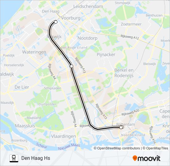 SNELBUS IPV TREIN Train Line Map