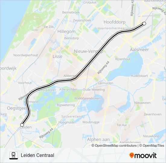 SNELBUS IPV TREIN Train Line Map