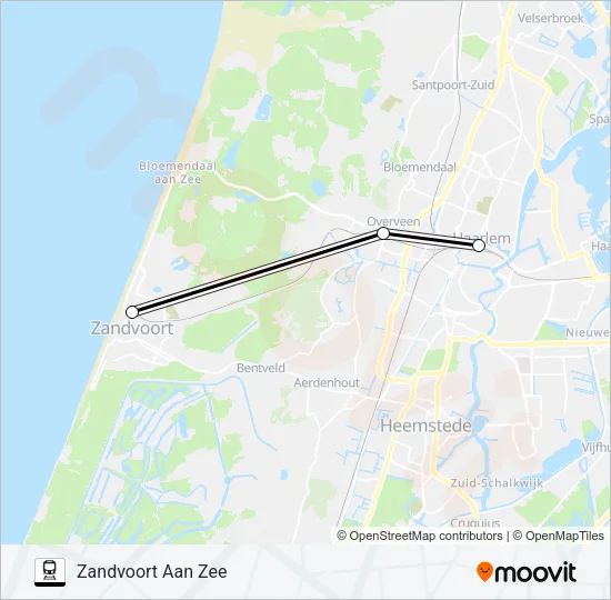 Trein STOPBUS IPV TREIN lijnkaart
