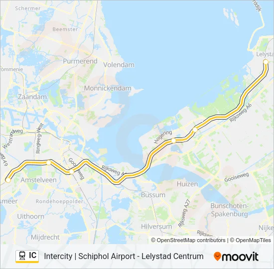 IC Train Line Map