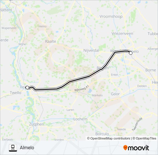 SNELBUS IPV TREIN Train Line Map