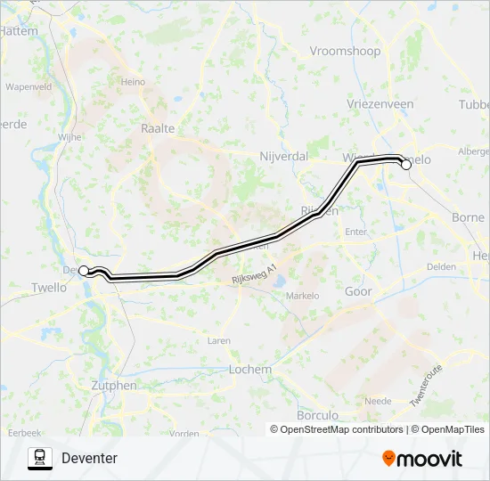 SNELBUS IPV TREIN Train Line Map