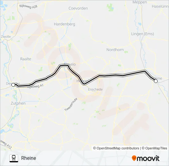 SNELBUS IPV TREIN Train Line Map