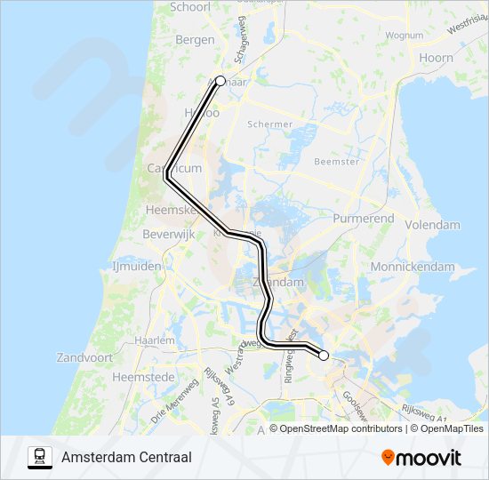 SNELBUS IPV TREIN Train Line Map
